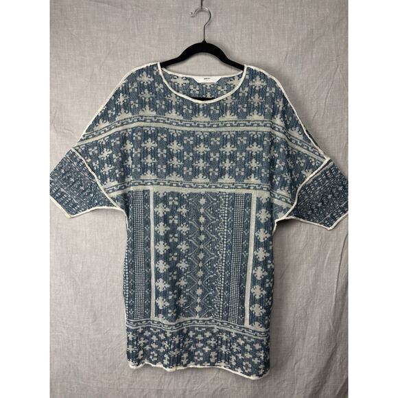 MIKOH Swim Cover Up Blue Size 2 Cut-Out Lace Sheer Long - Picture 1 of 10